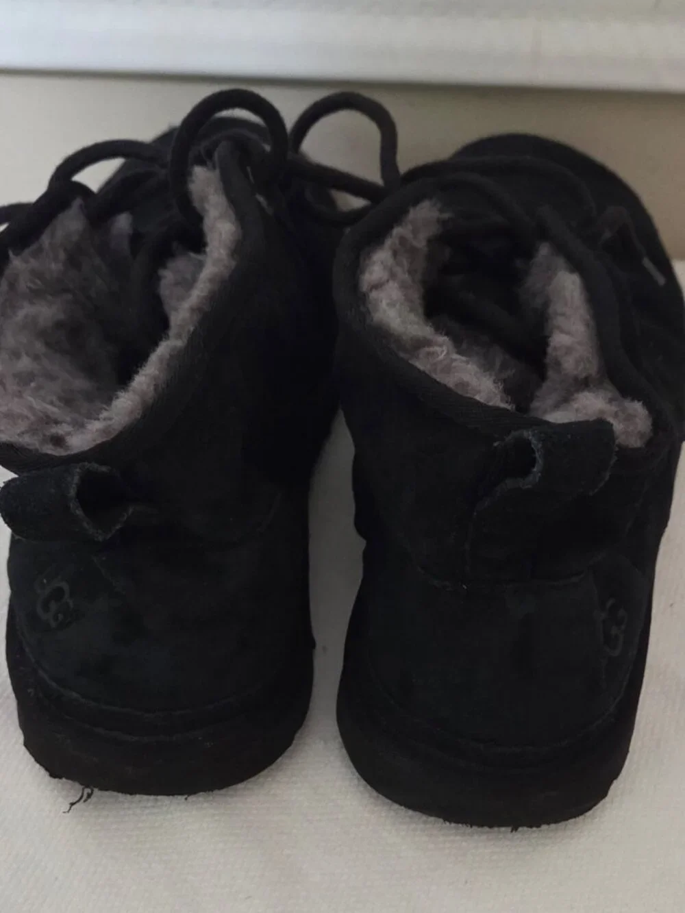 UGG Men's Black Suede Boots with Warm Lining SIZE 11